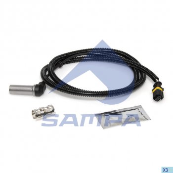 1 269 р. Датчик АБС MAN TGA колеса переднего правого SAMPA SAMPA 096.332  с доставкой в г. Пермь. Увеличить фотографию 1