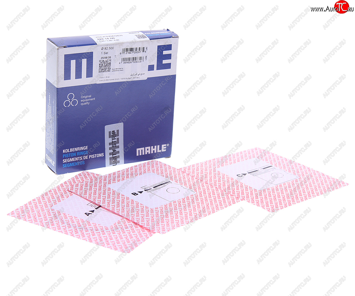 3 399 р. Кольца поршневые VW Passat (08-11) (2.0) (на 1 поршень) MAHLE MAHLE 02814n0  с доставкой в г. Пермь
