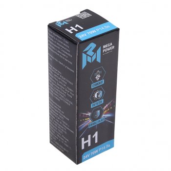 98 р. Лампа 24V H1 70W P14.5s Standart MEGAPOWER MEGAPOWER 370-33-002  с доставкой в г. Пермь. Увеличить фотографию 3