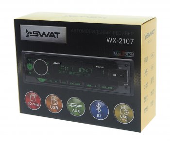 2 599 р. Магнитола автомобильная 1DIN SWAT SWAT wx-2107  с доставкой в г. Пермь. Увеличить фотографию 6
