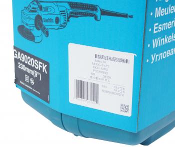 20 599 р. Машина углошлифовальная 2200Вт 230мм 6600обмин. (кейс) MAKITA MAKITA ga9020sfk  с доставкой в г. Пермь. Увеличить фотографию 6