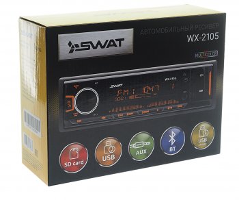2 599 р. Магнитола автомобильная 1DIN SWAT SWAT wx-2105  с доставкой в г. Пермь. Увеличить фотографию 6
