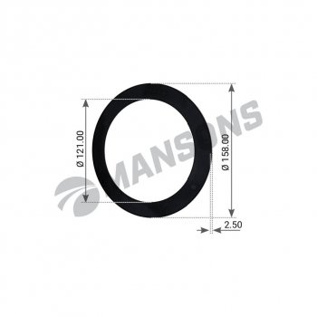 50 р. Кольцо BPW ступицы уплотнительное пластик (120x157x2.5) MANSONS MANSONS 300.091  с доставкой в г. Пермь. Увеличить фотографию 1