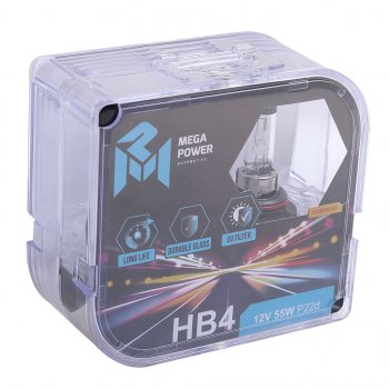 429 р. Лампа 12V HB4 55W P22d бокс (2шт.) Long Life MEGAPOWER MEGAPOWER 370-33-042  с доставкой в г. Пермь. Увеличить фотографию 4