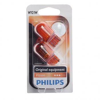 699 р. Лампа 12V WY21W W3x16d желтая блистер (2шт.) Yellow PHILIPS PHILIPS 12071b2  с доставкой в г. Пермь. Увеличить фотографию 1