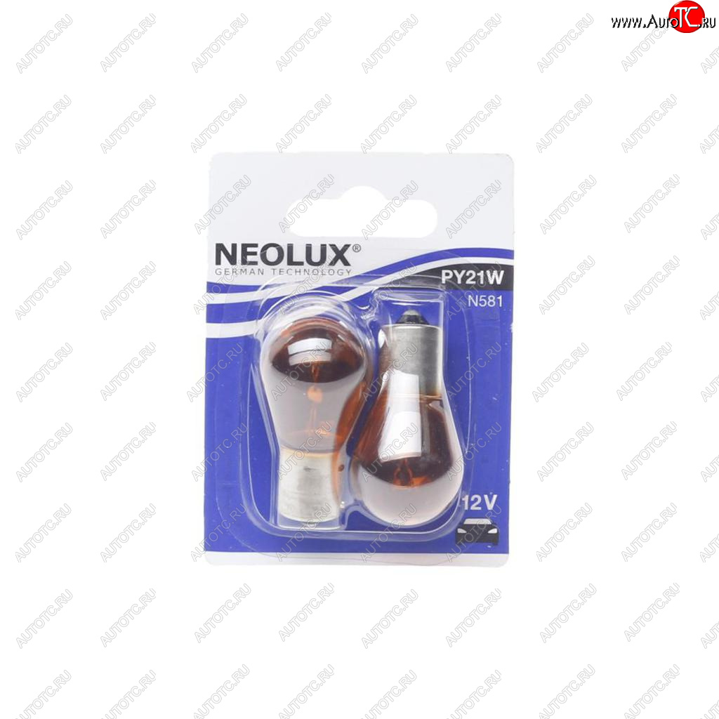 215 р. Лампа 12V PY21W BAU15s 280лм блистер (2шт.) Standard NEOLUX NEOLUX n581-02b  с доставкой в г. Пермь