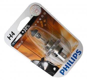 319 р. Лампа 12V H4 6055W P43t-38 +30% блистер (1шт.) Premium PHILIPS PHILIPS 12342prb1  с доставкой в г. Пермь. Увеличить фотографию 1