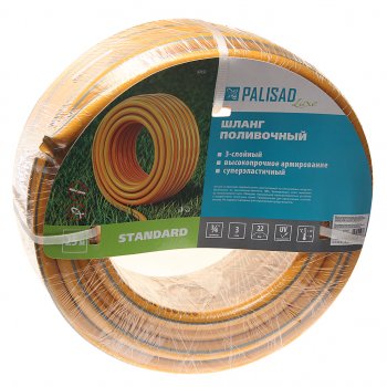 3 779 р. Шланг поливочный 34 25м армированный 3 слойный Luxe PALISAD PALISAD 67657  с доставкой в г. Пермь. Увеличить фотографию 1