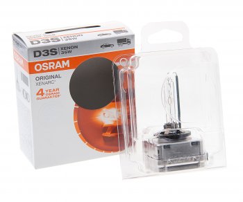 8 199 р. Лампа ксеноновая D3S 35W P32d-5 4300K 42V 3200лм блистер (1шт.) Original OSRAM OSRAM 66340-scb   с доставкой в г. Пермь. Увеличить фотографию 1