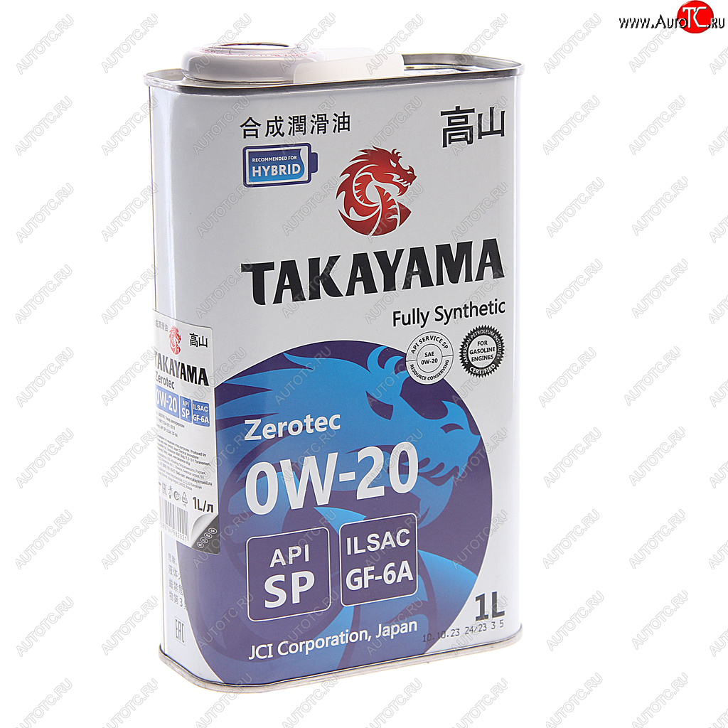 1 139 р. Масло моторное Zerotec GF-6A 0W20 синт.1л TAKAYAMA TAKAYAMA 605598  с доставкой в г. Пермь