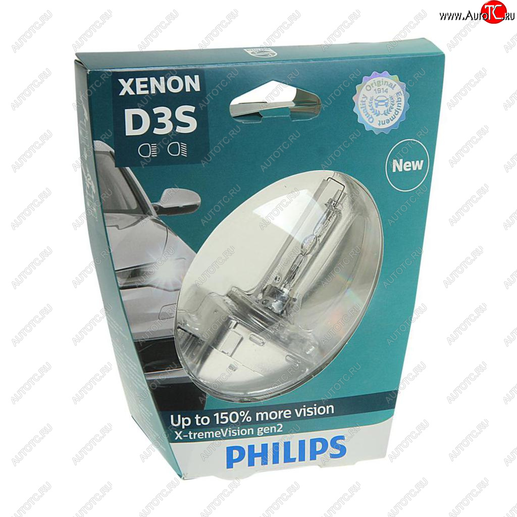 12 799 р. Лампа ксеноновая D3S 35W +150% PK32d-5 4800K блистер (1шт.) Xenon X-Treme Vision Gen2 PHILIPS PHILIPS 42403xv2s1  с доставкой в г. Пермь