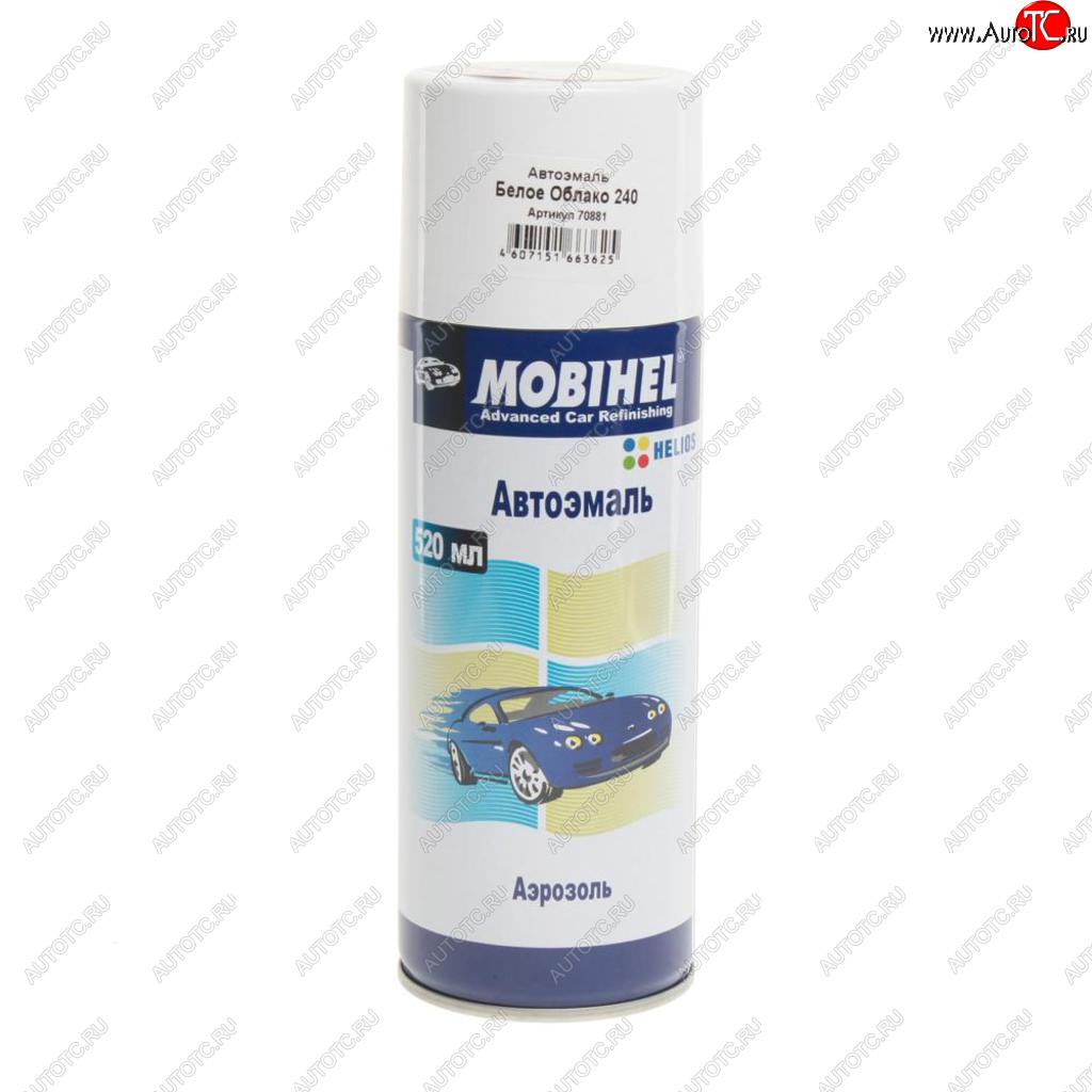 459 р. Краска 240 белое облако UNI металлик аэрозоль 520мл Helios MOBIHEL MOBIHEL 47088102а MOBIHEL 47088102а  с доставкой в г. Пермь