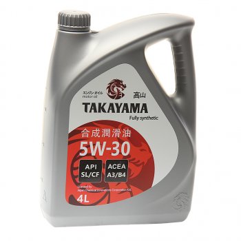 2 499 р. Масло моторное API SL/CF 5W30 синт.4л TAKAYAMA TAKAYAMA 605522 TAKAYAMA 605522  с доставкой в г. Пермь. Увеличить фотографию 1
