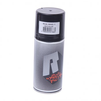 265 р. Краска для граффити черная 210мл Rush Art KUDO KUDO rua-9005.1 KUDO rua-9005.1  с доставкой в г. Пермь. Увеличить фотографию 1