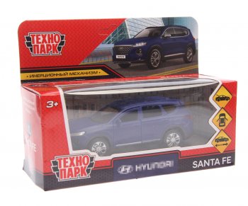 1 079 р. Модель автомобиля HYUNDAI Santa Fe металлическая ТЕХНОПАРК ТЕХНОПАРК santafe2-12fil-bu  с доставкой в г. Пермь. Увеличить фотографию 1