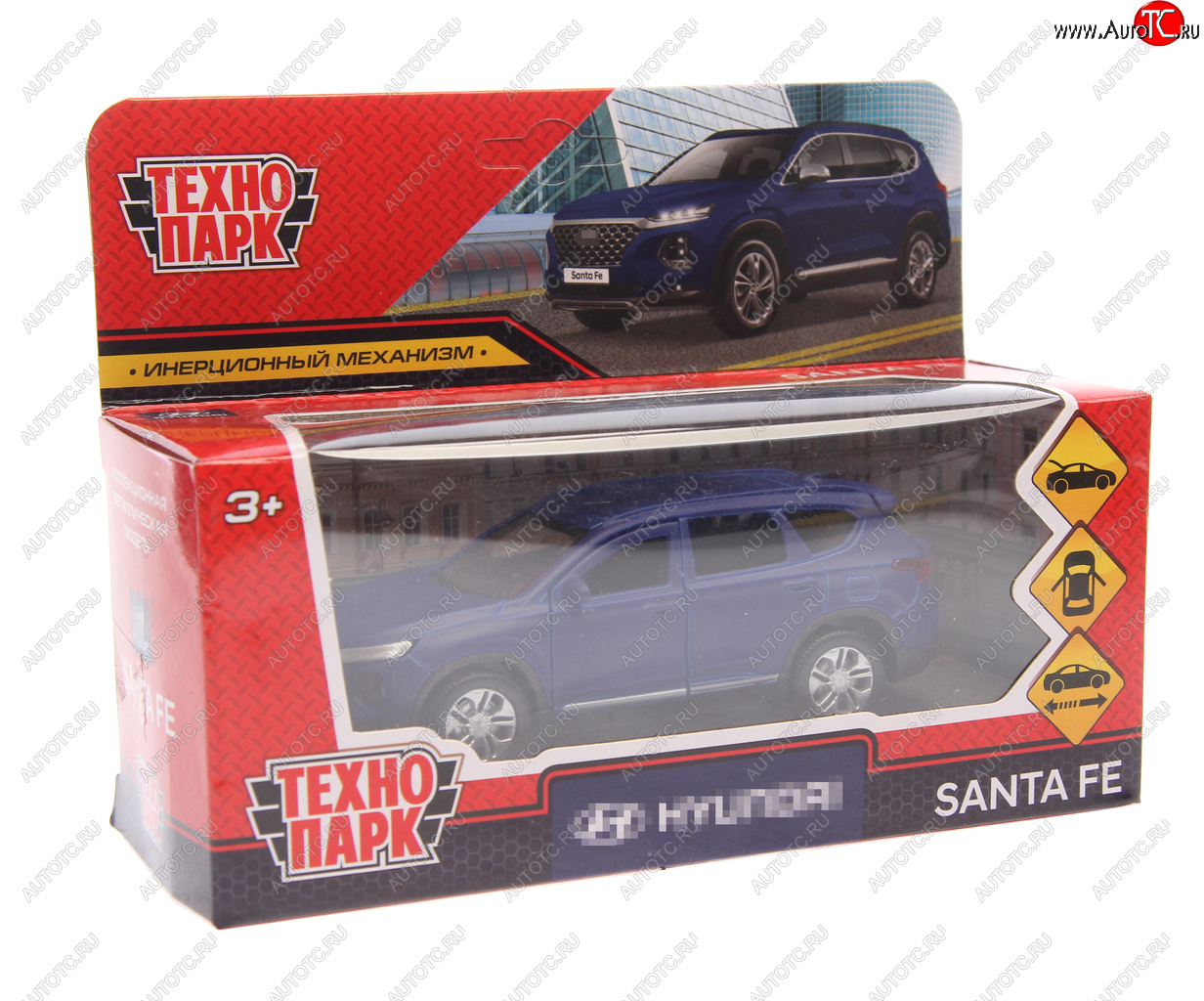 1 079 р. Модель автомобиля HYUNDAI Santa Fe металлическая ТЕХНОПАРК ТЕХНОПАРК santafe2-12fil-bu  с доставкой в г. Пермь