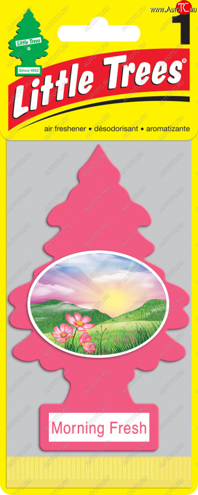 141 р. Ароматизатор подвесной пластина (свежесть утренняя) Елочка CAR FRESHNER CAR FRESHNER u1p-10228-russ  с доставкой в г. Пермь