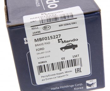 2 699 р. Колодки тормозные FORD Galaxy,S-Max VOLVO задние (4шт.) MANDO MANDO mbf015227  с доставкой в г. Пермь. Увеличить фотографию 3