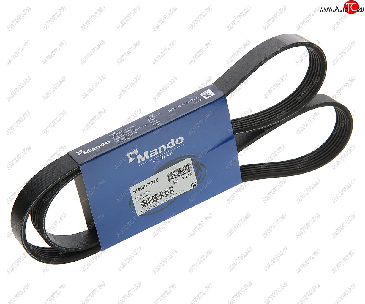 349 р. Ремень приводной поликлиновой 6PK1376 MANDO MANDO mb6pk1376 MANDO mb6pk1376  с доставкой в г. Пермь