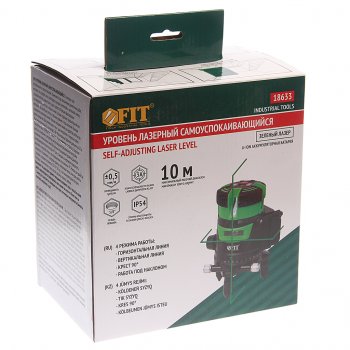 7 249 р. Уровень лазерный 10м самоуспокаивающийся FIT FIT 18633  с доставкой в г. Пермь. Увеличить фотографию 5