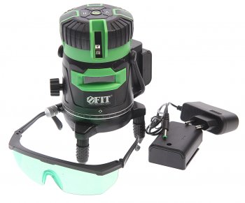 7 249 р. Уровень лазерный 10м самоуспокаивающийся FIT FIT 18633  с доставкой в г. Пермь. Увеличить фотографию 1