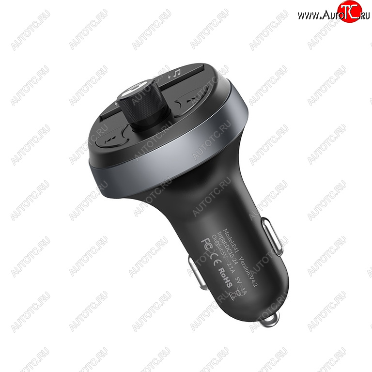 999 р. Устройство зарядное в прикуриватель с трансмиттером (bluetooth,hands free) HOCO HOCO e41 black HOCO e41 black  с доставкой в г. Пермь