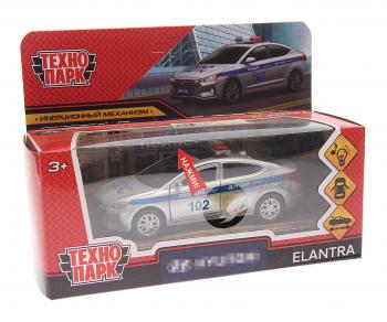 1 449 р. Модель автомобиля HYUNDAI Elantra металлическая (свет, звук) ТЕХНОПАРК ТЕХНОПАРК elantra-12slpol-sr  с доставкой в г. Пермь. Увеличить фотографию 1