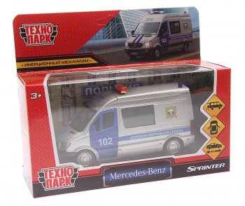 1 749 р. Модель автомобиля MERCEDES Sprinter металлическая ТЕХНОПАРК ТЕХНОПАРК sprintervan-14pol-sr  с доставкой в г. Пермь. Увеличить фотографию 1