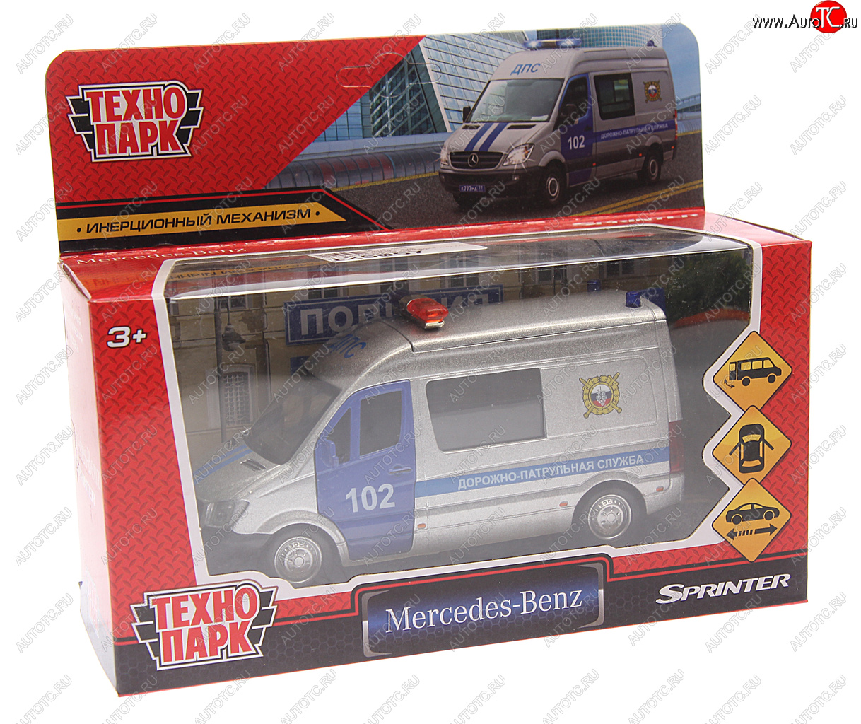 1 749 р. Модель автомобиля MERCEDES Sprinter металлическая ТЕХНОПАРК ТЕХНОПАРК sprintervan-14pol-sr  с доставкой в г. Пермь