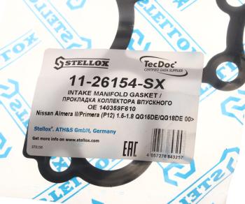 499 р. Прокладка коллектора NISSAN Primera (02-07) впускного STELLOX STELLOX 11-26154-sx  с доставкой в г. Пермь. Увеличить фотографию 3