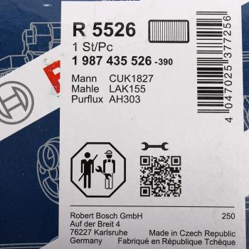 1 299 р. Фильтр воздушный салона HONDA Jazz (02-) FIAT Sedici (06-) BOSCH BOSCH 1987435526 BOSCH 1987435526  с доставкой в г. Пермь. Увеличить фотографию 6