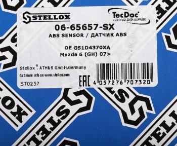 2 799 р. Датчик АБС MAZDA 6 (GH) колеса переднего правого STELLOX STELLOX 06-65657-sx  с доставкой в г. Пермь. Увеличить фотографию 7