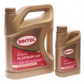 2 079 р. Масло моторное Platinum 7000 A5B5 5W30 синт.4+1л SINTEC SINTEC 600224  с доставкой в г. Пермь. Увеличить фотографию 1