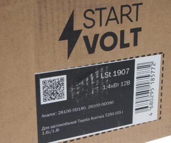 11 199 р. Стартер TOYOTA Avensis (03-) (1.61.8) STARTVOLT STARTVOLT lst1907  с доставкой в г. Пермь. Увеличить фотографию 4