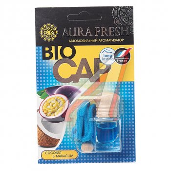 215 р. Ароматизатор подвесной жидкостный (coconut&maracuja) 6мл Bio Cap AURA FRESH AURA FRESH 23005  с доставкой в г. Пермь. Увеличить фотографию 1