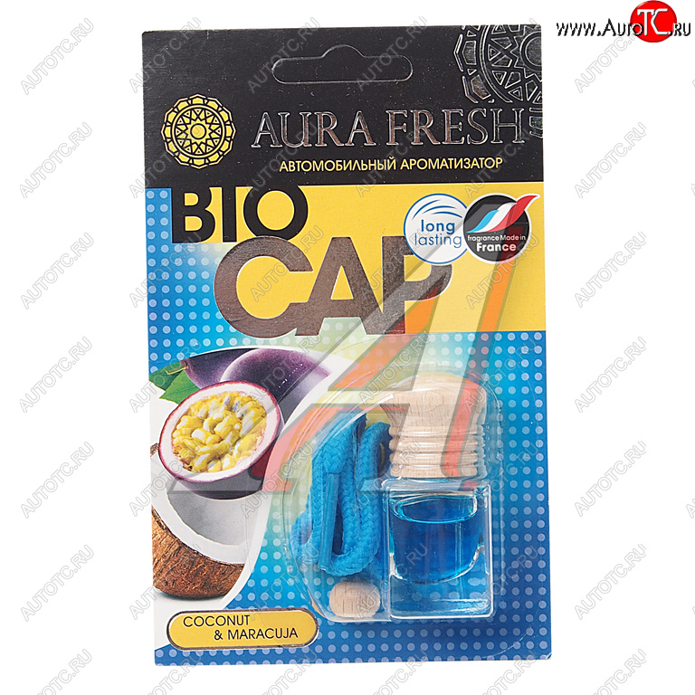 215 р. Ароматизатор подвесной жидкостный (coconut&maracuja) 6мл Bio Cap AURA FRESH AURA FRESH 23005  с доставкой в г. Пермь