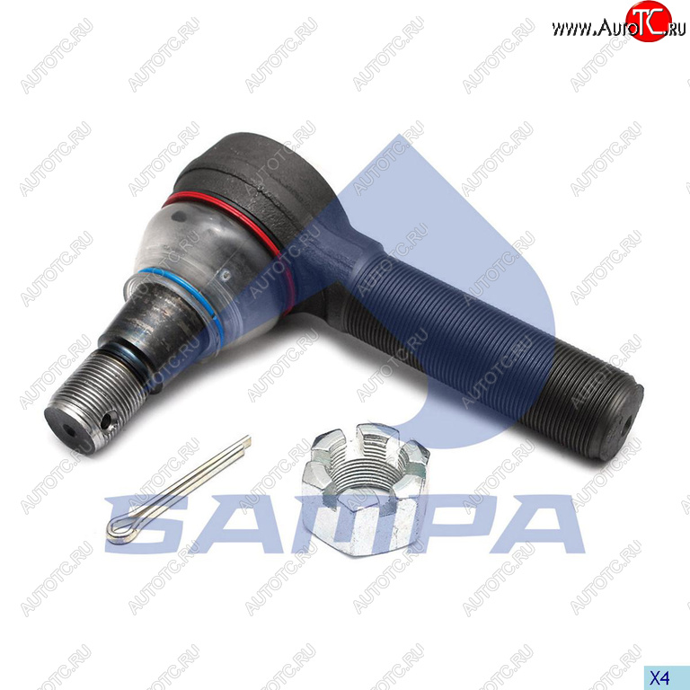 1 569 р. Наконечник рулевой тяги VOLVO (M24x1.5 M30x1.5 L=140) SAMPA SAMPA 097.763-01  с доставкой в г. Пермь