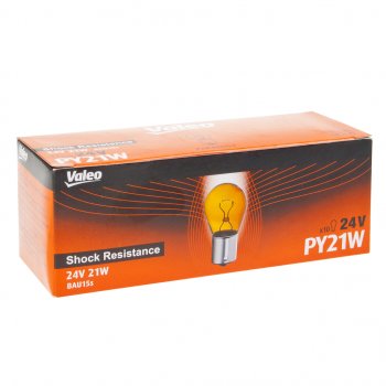 67 р. Лампа 24V PY21W BAU15s вибростойкая (1шт.) VALEO VALEO 032953  с доставкой в г. Пермь. Увеличить фотографию 2