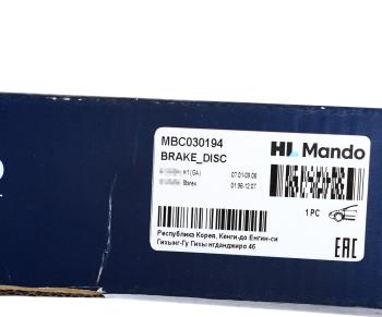 3 299 р. Диск тормозной HYUNDAI Starex H-1 (05-) (4WD) передний (1шт.) MANDO MANDO mbc030194 MANDO mbc030194  с доставкой в г. Пермь. Увеличить фотографию 6