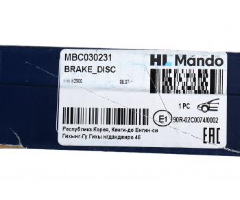 3 399 р. Диск тормозной KIA Bongo 3 (09-) (2.9-J3) (2WD) передний (1шт.) MANDO MANDO mbc030231  с доставкой в г. Пермь. Увеличить фотографию 6