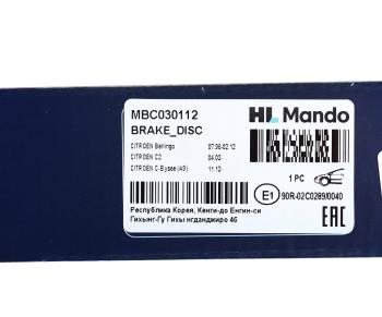 2 799 р. Диск тормозной PEUGEOT 207,208,307 CITROEN C3,C4,C5 передний (1шт.) MANDO MANDO mbc030112  с доставкой в г. Пермь. Увеличить фотографию 6