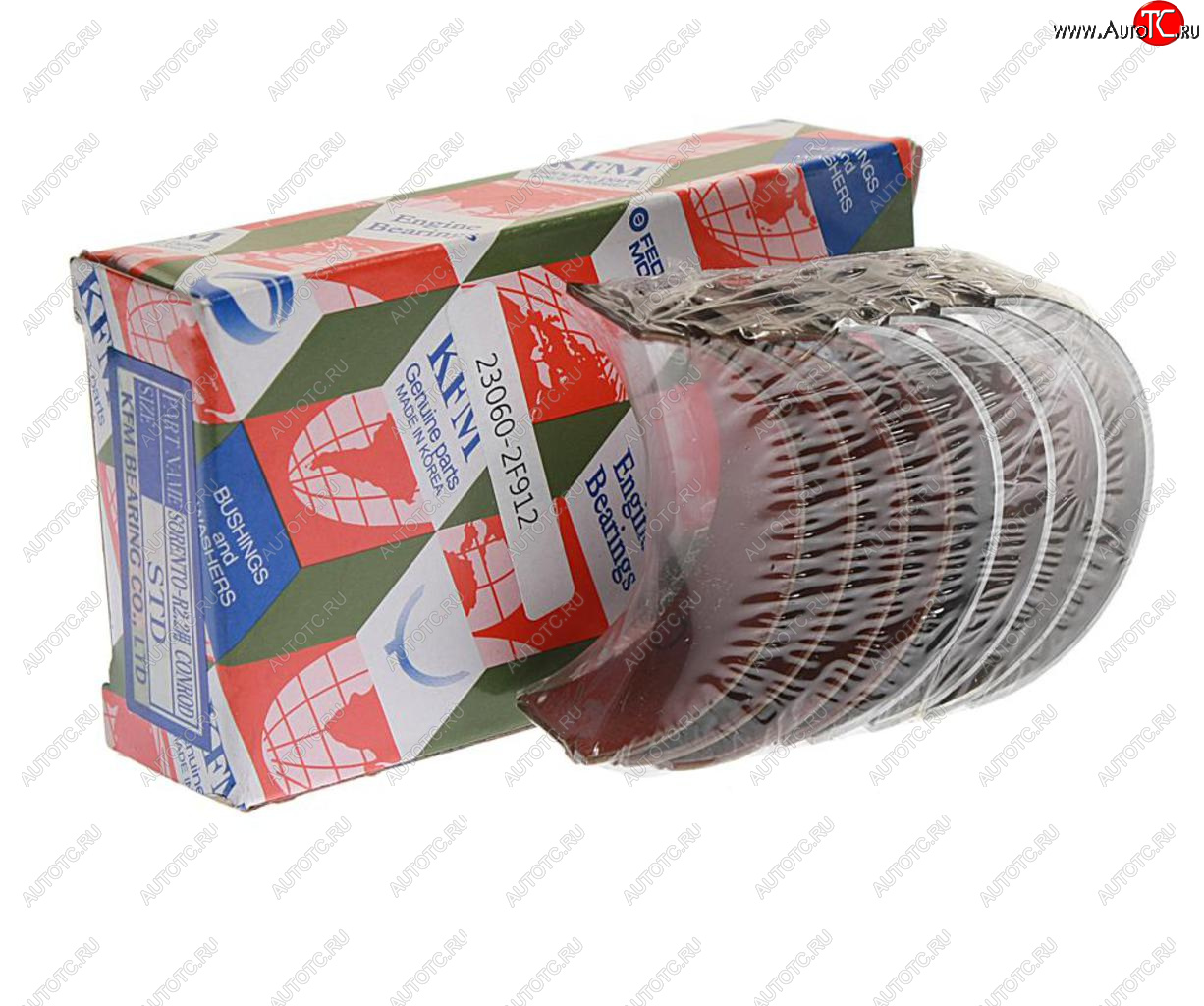 2 869 р. Вкладыши HYUNDAI Santa Fe (10-) (2.2) KIA Sorento (10-) (2.2) шатунные STD комплект (8шт.) KFM KFM 23060-2f912  с доставкой в г. Пермь