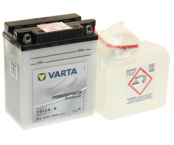 4 999 р. Аккумулятор VARTA MOTO FP + электролит 12А/ч VARTA 6ст12 yb12a-b VARTA 6ст12 yb12a-b  с доставкой в г. Пермь. Увеличить фотографию 1