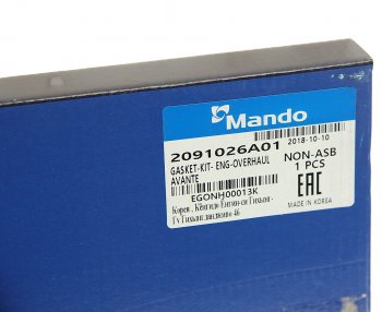 2 499 р. Прокладка двигателя HYUNDAI Accent (95-) (DOHC) комплект (AF) MANDO MANDO egonh00013k MANDO egonh00013k  с доставкой в г. Пермь. Увеличить фотографию 9
