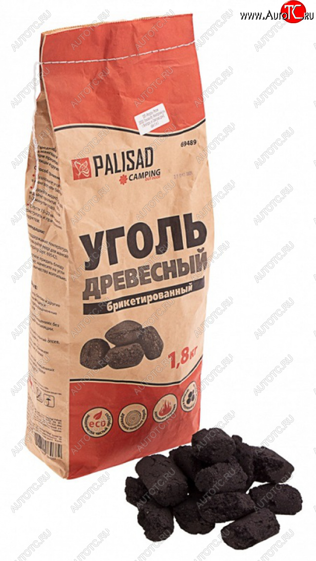 165 р. Уголь древесный брикетированный 1.8кг PALISAD PALISAD 69489 PALISAD 69489  с доставкой в г. Пермь
