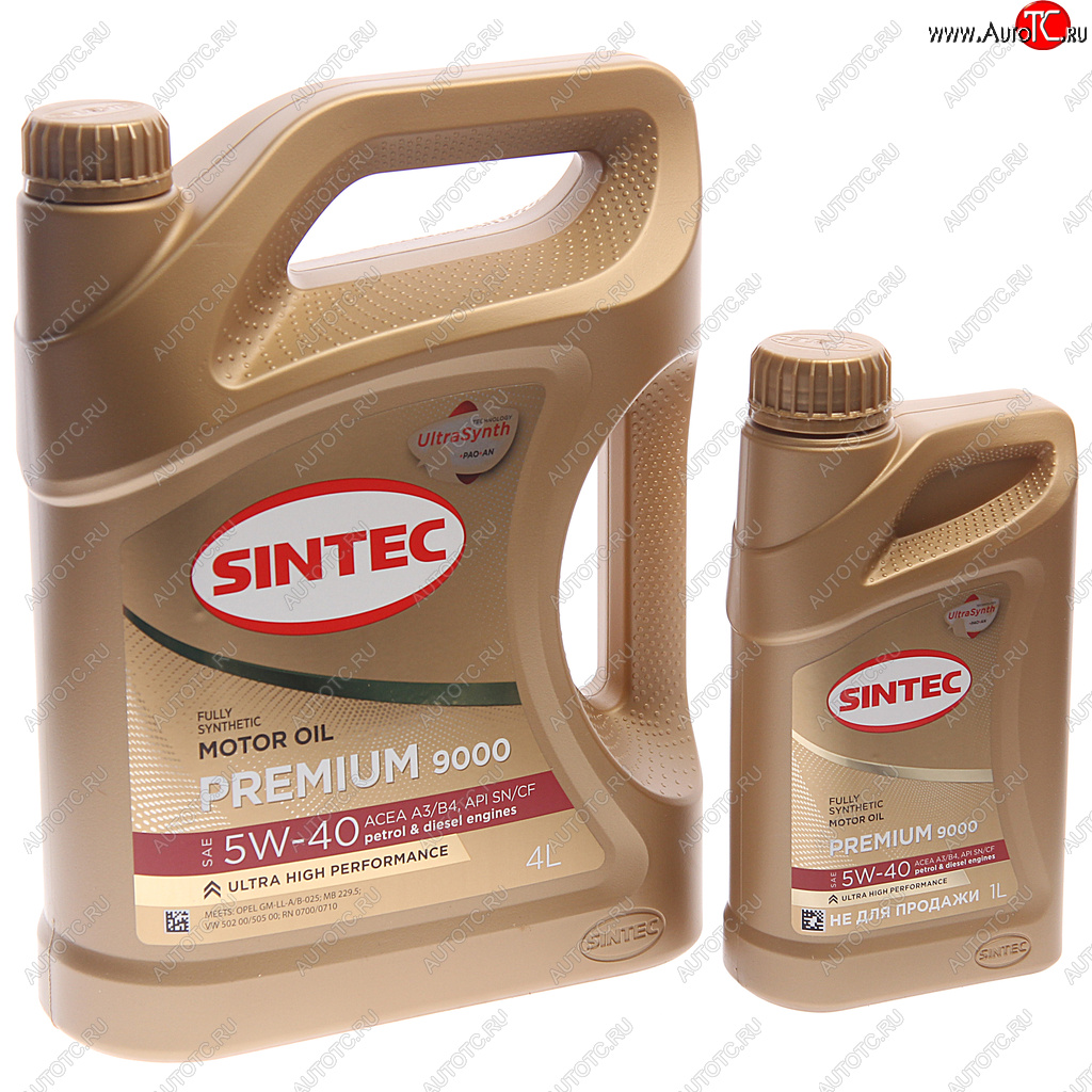 2 669 р. Масло моторное Premium 9000 A3B4 5W40 синт.4+1л SINTEC SINTEC 600230  с доставкой в г. Пермь