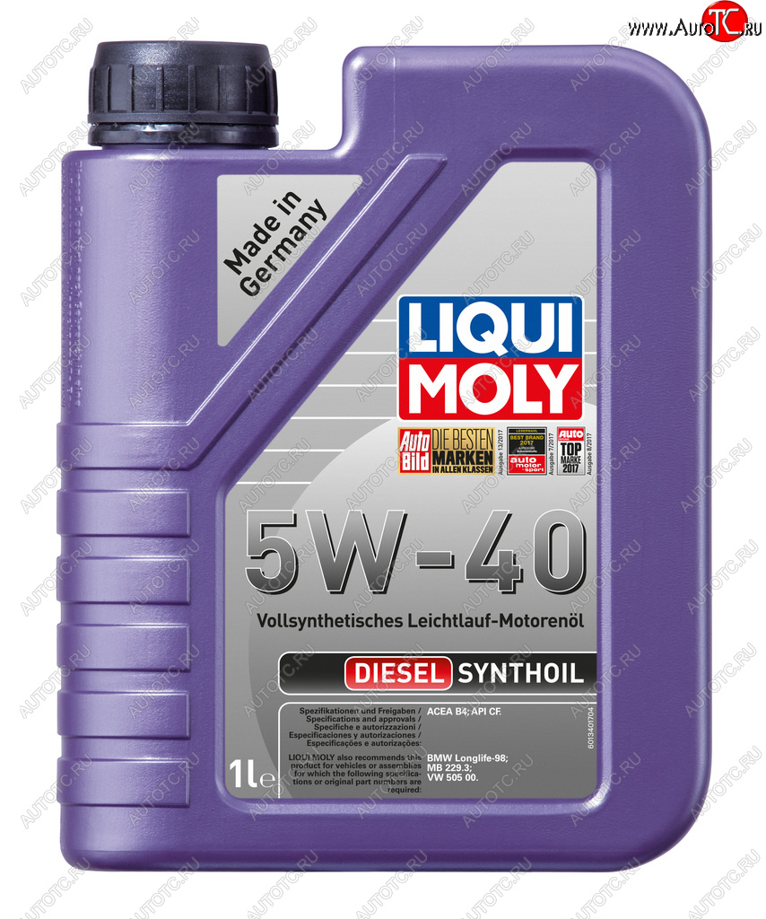 2 199 р. Масло дизельное DIESEL SYNTHOIL 5W40 синт.1л LIQUI MOLY LIQUI MOLY 1926  с доставкой в г. Пермь