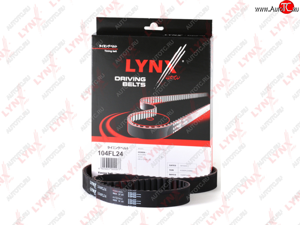 1 869 р. Ремень ГРМ HONDA Accord,Civic,CRX 3,HR-V (104х24) LYNX LYNX 104fl24 LYNX 104fl24  с доставкой в г. Пермь