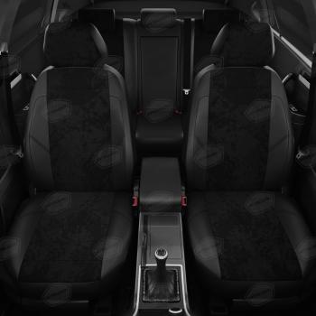 7 599 р. Авточехлы ЛАДА Largus (21-) экокожа-алькантара 5 мест задняя спинка 40х60 черные комплект AVTOLIDER AVTOLIDER vz29-2186-ec14  с доставкой в г. Пермь. Увеличить фотографию 3