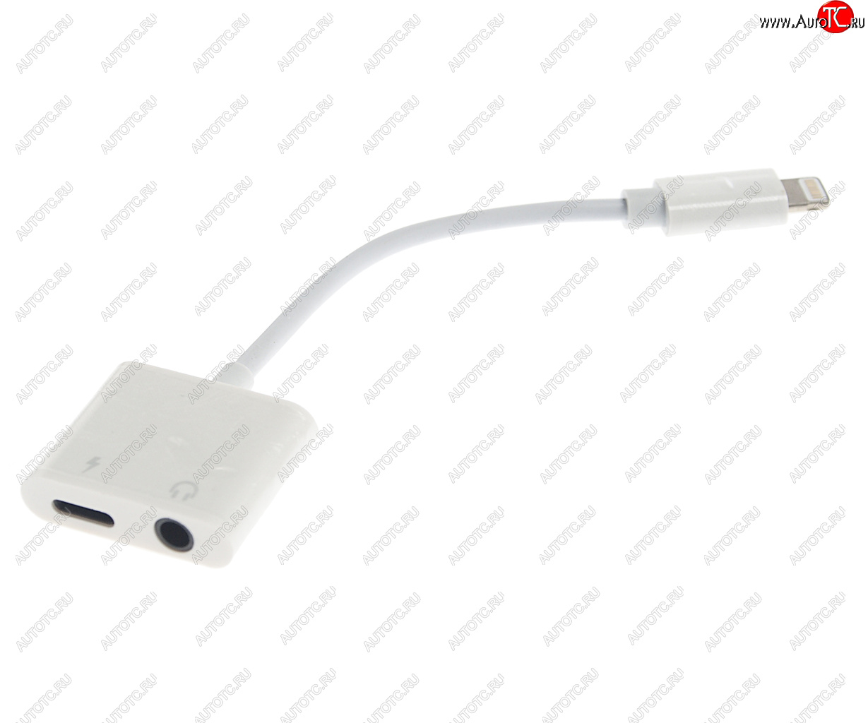 419 р. Переходник iPhone (5-) на jack 3.5 белый BOROFONE BOROFONE bv12 white  с доставкой в г. Пермь